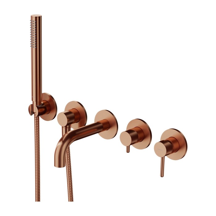 Potinkinis 5 daļu vannas maisītāja komplekts OMNIRES Y, izlieces garums 17.5 cm, Y1237/1SCPB