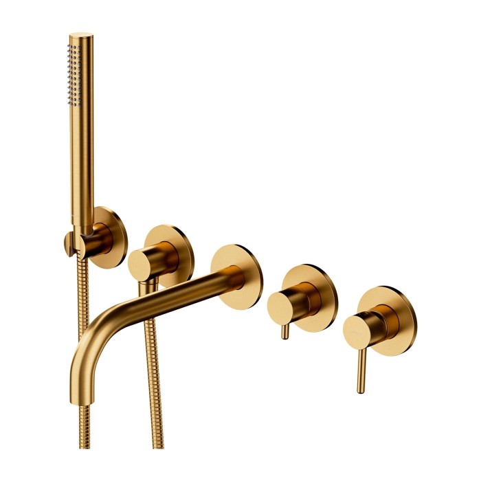 Built-in 5-piece bathroom faucet set OMNIRES Y, spout length 22-23 cm, Y1237/1GLB