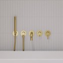 Iebūvēts 5 daļu vannas jaucēja komplekts OMNIRES Y, izlieces garums 22-23 cm, Y1237/1GLB