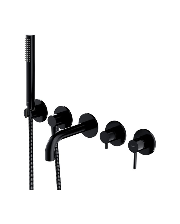 Potinkinis 5 daļu vannas maisītāja komplekts OMNIRES Y, izlieces garums 17.5 cm, Y1237/1SBL