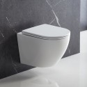 Hanging toilet OMNIRES Ottawa Compact Rimless with soft-closing seat, OTTAWAMWBP