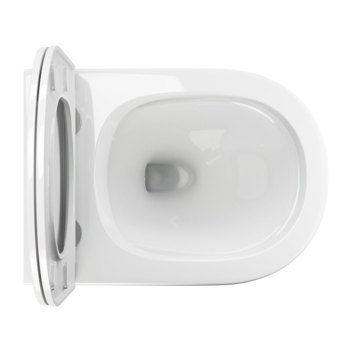 Pakabināms tualetes pods OMNIRES Ottawa Compact Rimless ar mīksto aizvēršanas vāku, OTTAWAMWBP