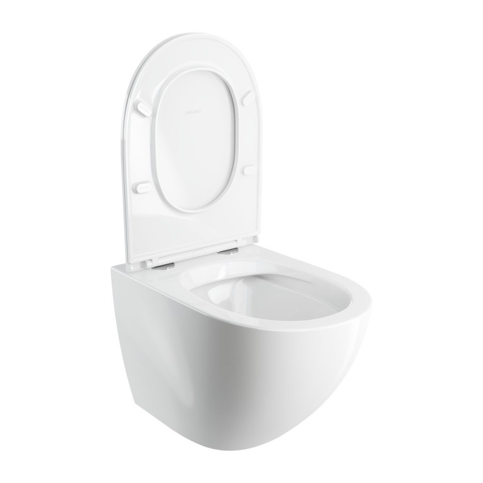 Подвесной унитаз OMNIRES Ottawa Comfort Rimless с мягким закрыванием крышки, OTTAWACMWBP