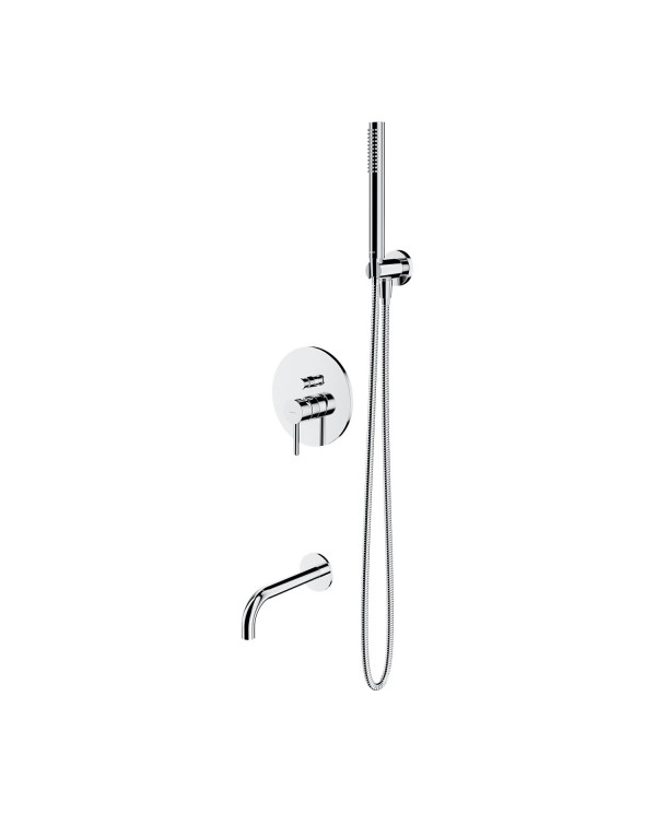 Built-in bath-shower mixer set OMNIRES Y, spout length 21 cm, SYSYW01CR