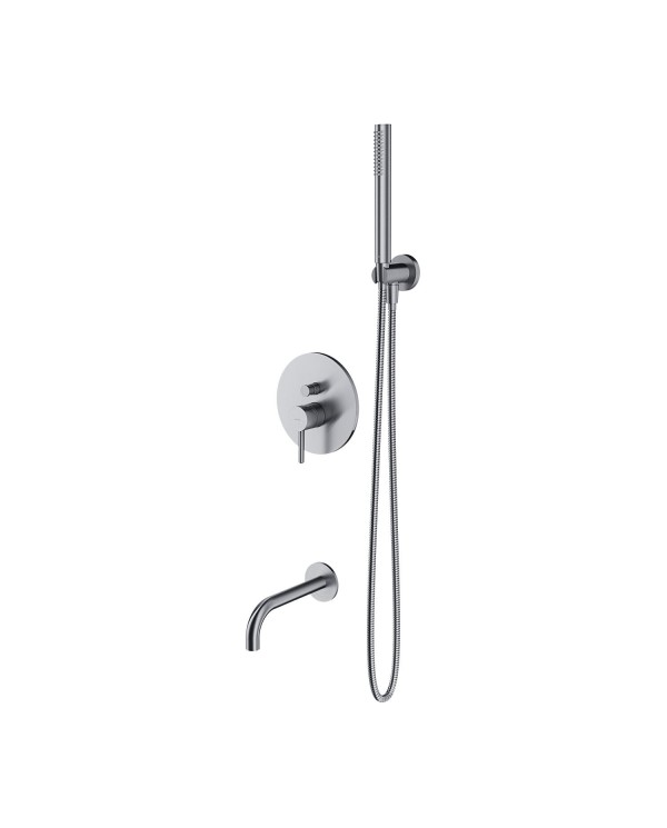 Built-in bath-shower mixer set OMNIRES Y, spout length 21 cm, SYSYW01NI