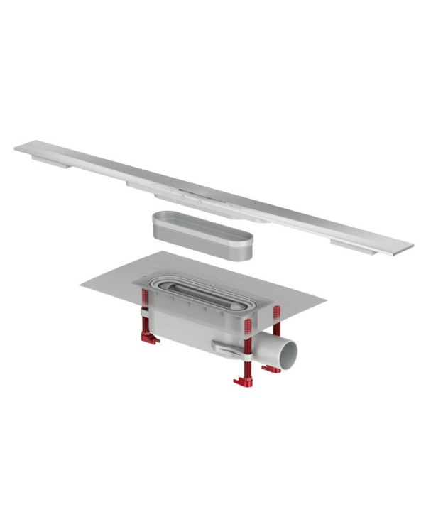 ACO ShowerDrain S shower channel set with Plate grates and trap (4 in 1) (Choice of lengths)