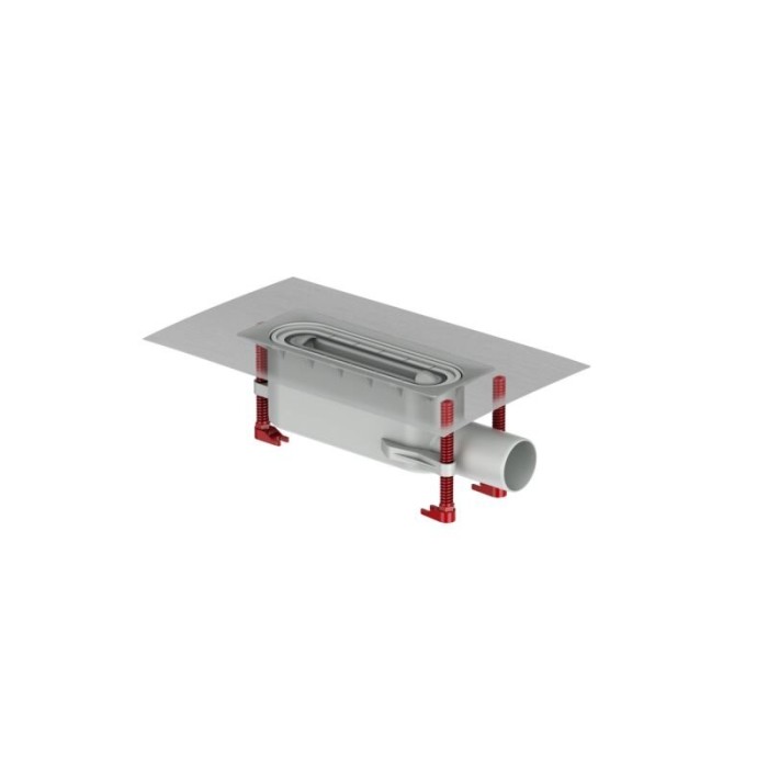 Комплект душевого трапа ACO ShowerDrain S с решеткой Plate и трапом (4 в 1) (Выбор длины)