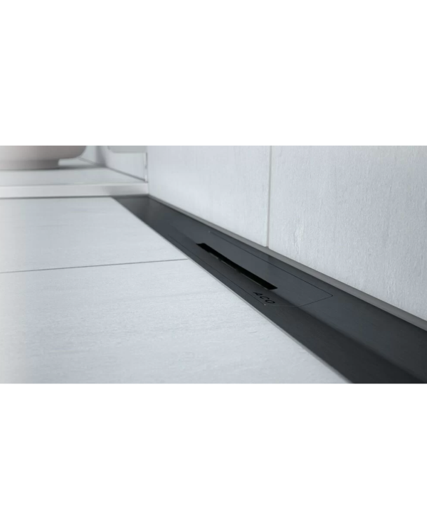 ACO ShowerDrain S shower channel set with black matte Plate grating and trap (4 in 1)