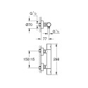 Termostatiskais dušas maisītājs GROHE Grohtherm 800 Cosmopolitan, 34765000