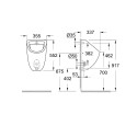 Urinal with internal water inlet GROHE Bau Ceramic, 39438000