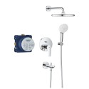 GROHE Bauedge Tempesta 250 Shower System Sets with Spout for Bathtubs 25291000