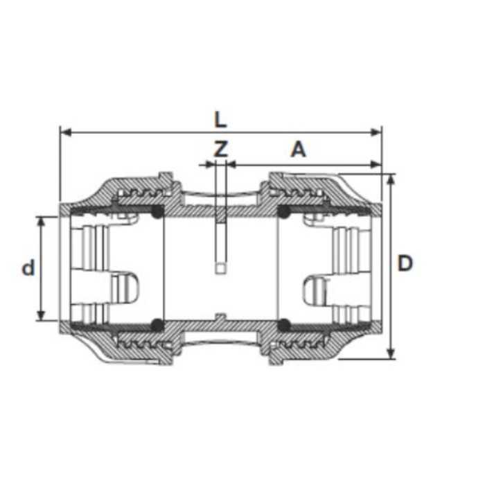 Plastic screw connection for PE pipe PIMTAS 20 x 20, EX70001200