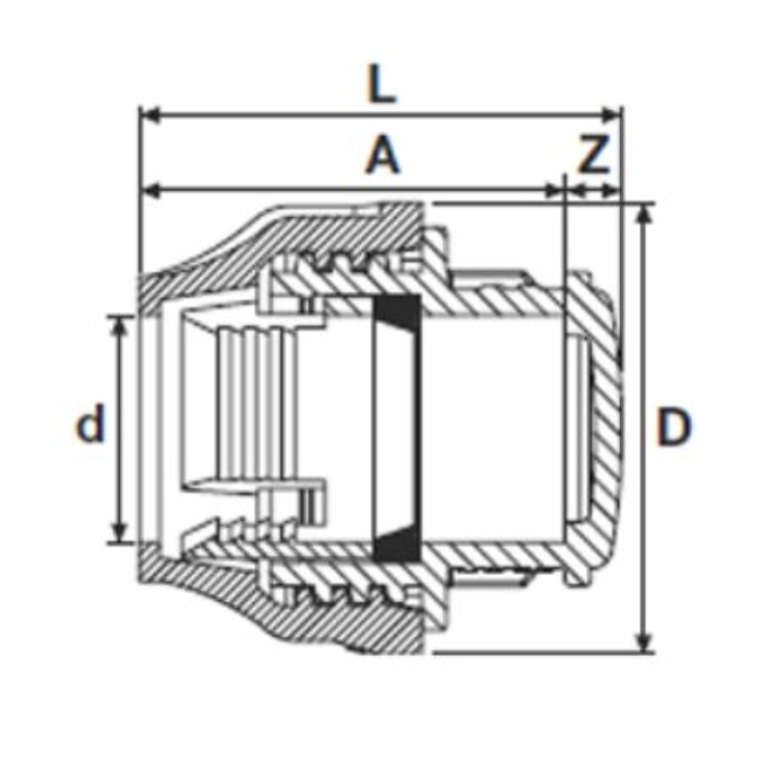 Пластиковая заглушка для ПЭ трубы PIMTAS 50, EX70001504