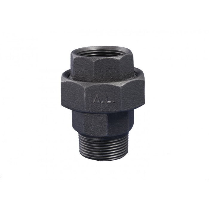 Разборная муфта квадратная GRODITZER FITTINGS (A.L.) 1 1/4"" в/наруж., черная