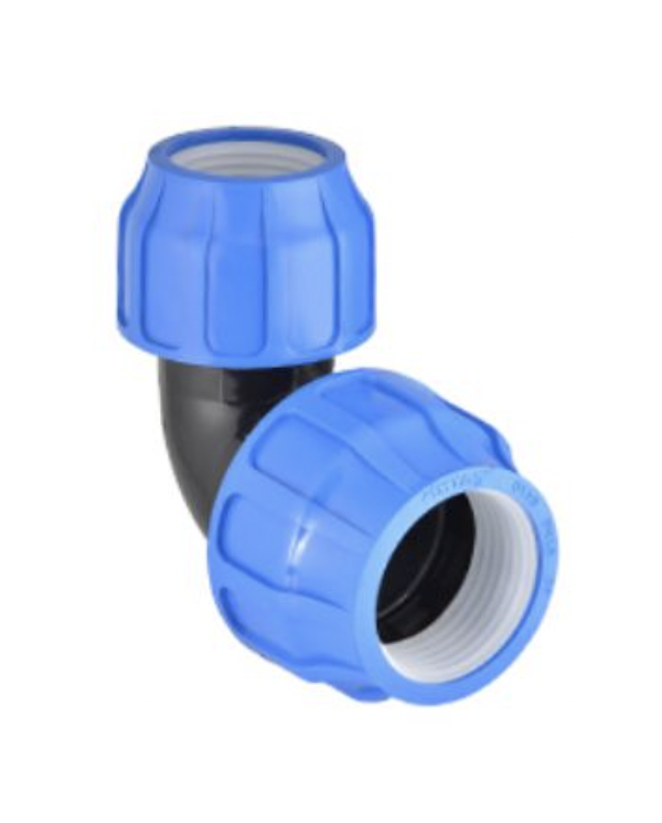 Пластиковая зажимная редуцированная elbow для PE трубы PIMTAS 25 x 20, EX70001800