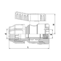 Пластиковый зажимной клапан для ПЭ трубы PIMTAS 50 x 1 1/4" средний, EX234400502