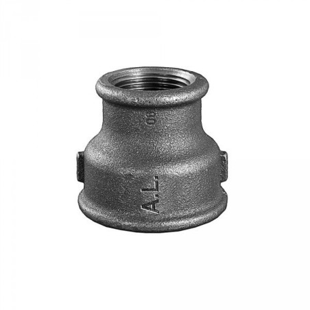 Mova samazināta GRODITZER FITTINGS (A.L.) 1 1/2"" x 1/2"" v/v, melna