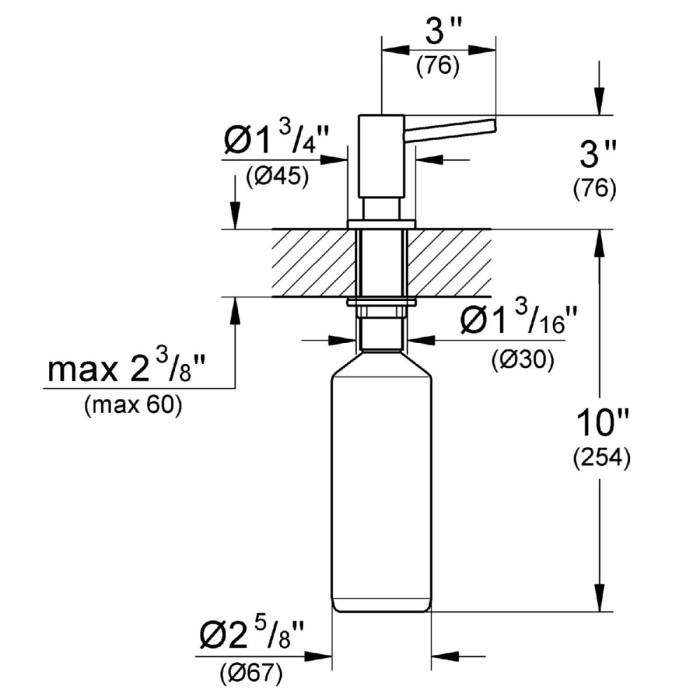 Skysto ziepju dozators GROHE Cosmopolitan, cieta grafīta, 40535A00