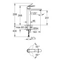 Смеситель для раковины GROHE Eurosmart Cosmopolitan XL 201 мм, 23921000