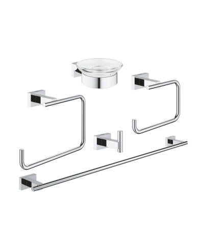 GROHE Essentials Cube 5 in 1 Accessory Set, 40758001