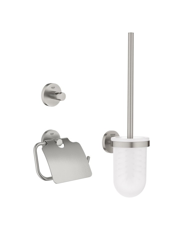 GROHE Essentials City 3 in 1 toilet accessory set, 40407DC1
