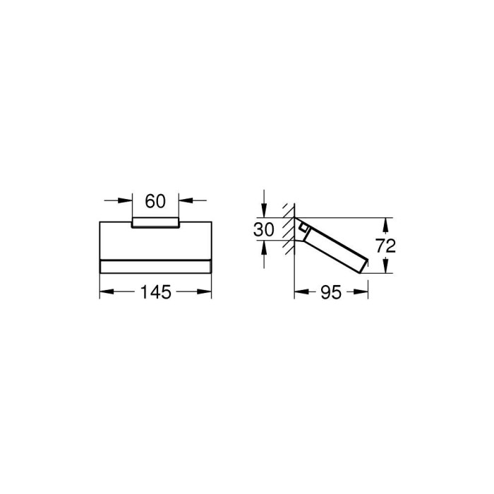 Tualetes papīra turētājs GROHE Selection Cube, 40781000