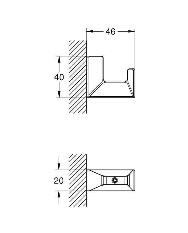 Крючок для полотенца GROHE Selection Cube, 40782000