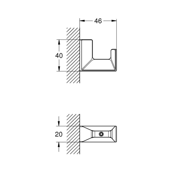 Kabliņš dvielim GROHE Selection Cube, 40782000