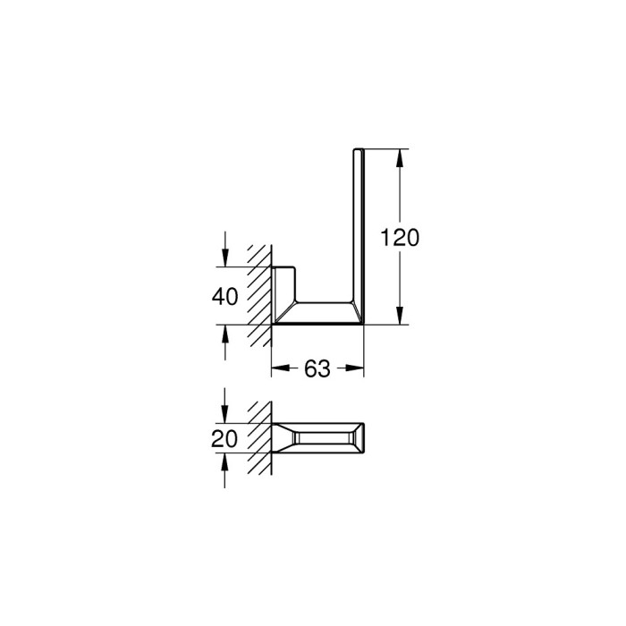 Держатель туалетной бумаги GROHE Selection Cube, 40784000