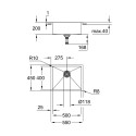 Nerūsējošā tērauda izlietne GROHE K700 60-S 55/45 1.0, 31726SD0