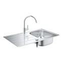 Нержавеющая стальная раковина с кухонным смесителем Bau GROHE K200, 31562SD1