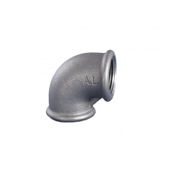 Elbow fitting GRODIZINGOS CONNECTING PARTS (A.L.) 1/2"" v/v - 90°, galvanized