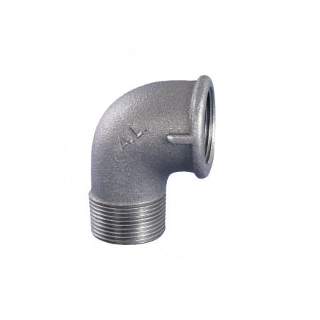 Elkoņa leņķis GRODITZER FITTINGS (A.L.) 1 1/2"" v/išor. - 90°, cinkots