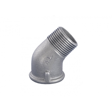 Elkoņa leņķis GRODITZER FITTINGS (A.L.) 1"" v/ārējais - 45°, cinkots
