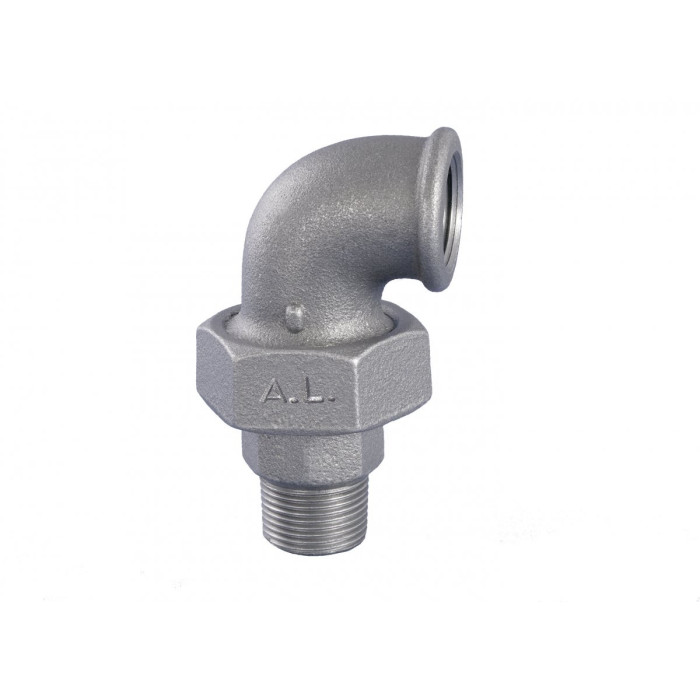Izjaucam stūra savienojumu četru GRODITZER FITTINGS (A.L.) 1 1/4"" v/ārējais, cincuota