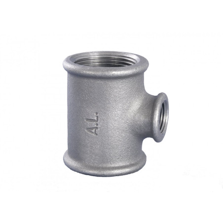 Reduced tee fitting GRODITZER FITTINGS (A.L.) 1"" x 1/2"" x 1"", galvanized