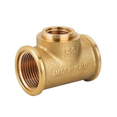 Reduced brass tee CAVALETTO 1"" x 3/4"" x 1""