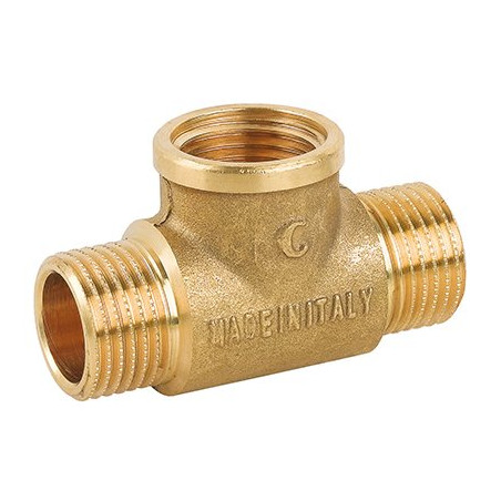 Тройник редуцированный латунный CAVALETTO 1/2"" x 1/2"" x 1/2""