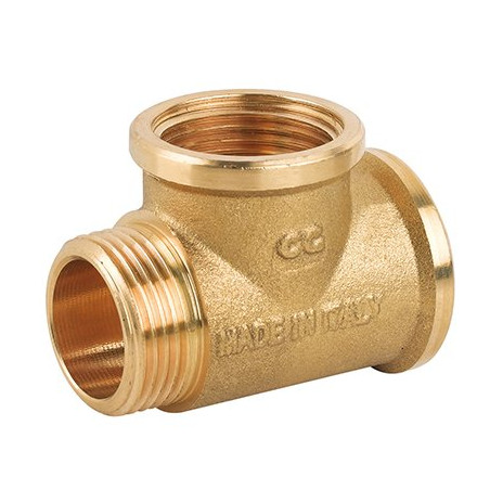 Тройник редуцированный латунный CAVALETTO 1'' x 1'' x 1'' x 1'' x 1''