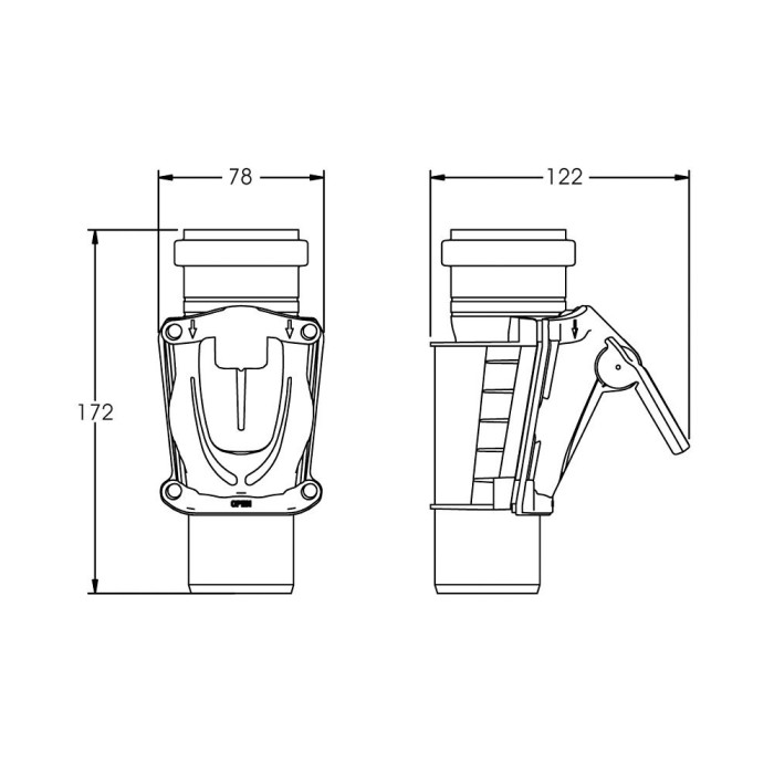 Atpakaļgaitas kanalizācijas vārsts KARMAT DN 50, vertikāls