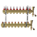 DANFOSS 9-loop underfloor heating manifold with flow meters