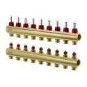 DANFOSS 9-loop underfloor heating manifold with flow meters