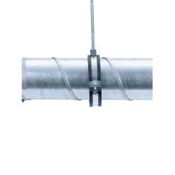 Ventilācijas caurules turētājs ar trokšņu slāpējošu ieliktni MEFA 125 mm (vītne M8)