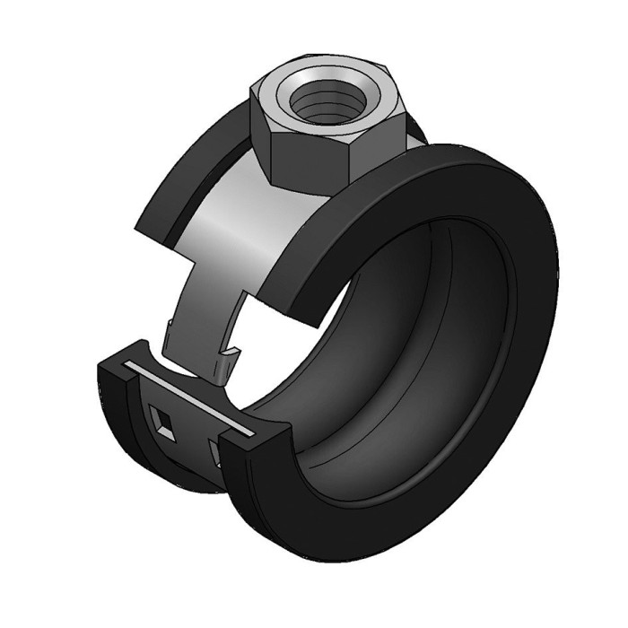 Holder with noise reduction insert MEFA 18 mm (M8)