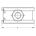 Holder with noise reduction insert MEFA 42 mm (M8)