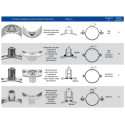 Holder with noise reduction insert MEFA 42 mm (M8)