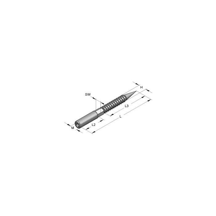 Strypelis cauruļu turētājam MEFA M8 x 140 mm