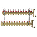 DANFOSS adjustable underfloor heating manifold 12 circuits with flow meters