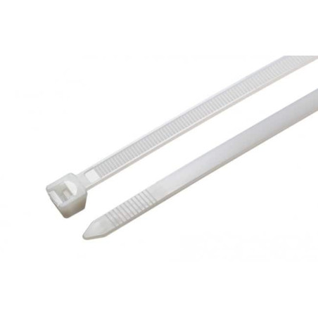 Plastmasas aizsietie siksniņas 7.8 x 550 mm, balta (100 gab)