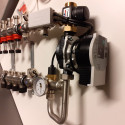 MEPA floor adjustable underfloor heating manifold 2 circuits with flow meters included with mixing unit